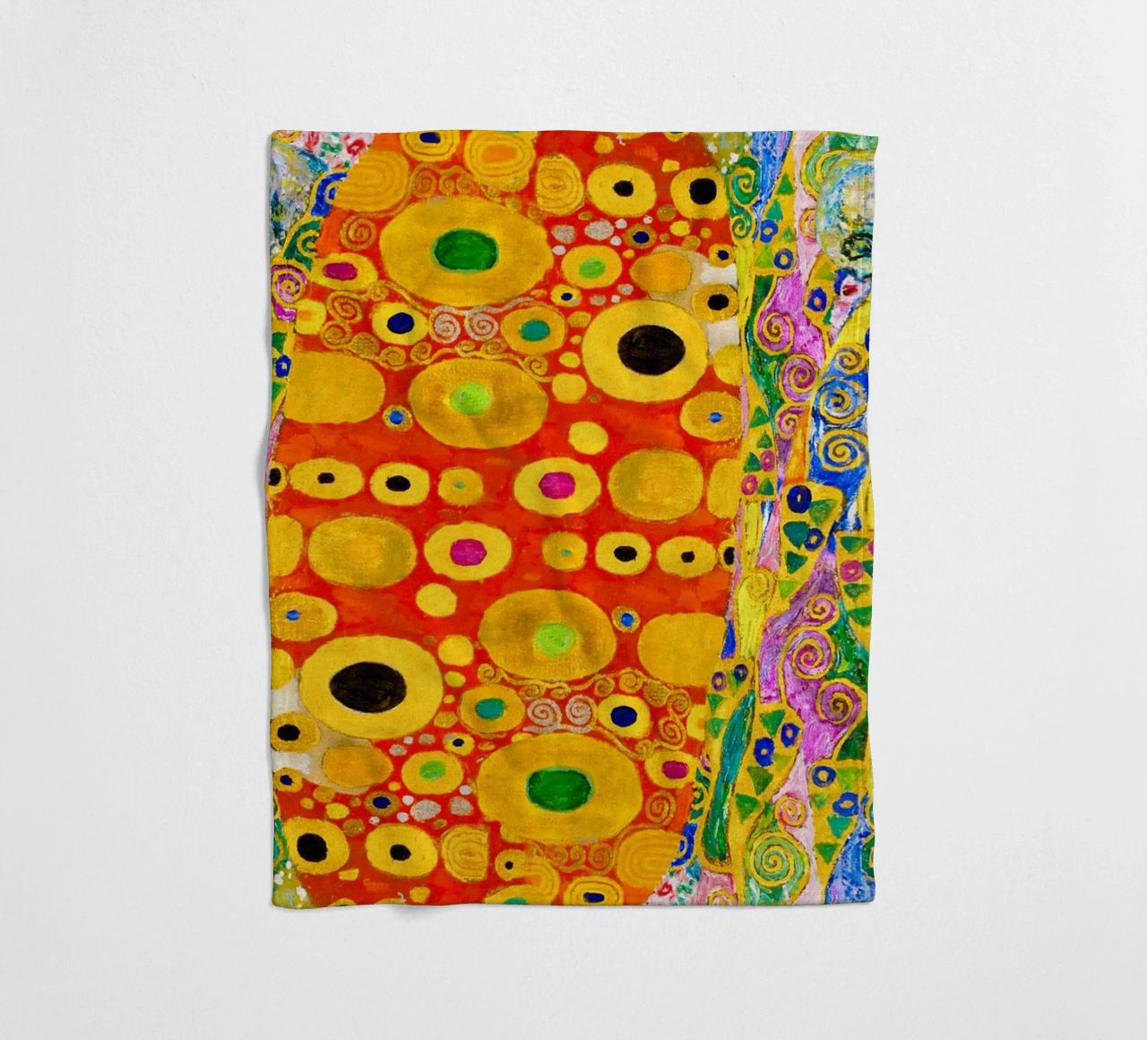 Klimt's "Hope II" Abstract - Golden Age, Vibrant Pattern, Ma fleece blanket by ClubArt