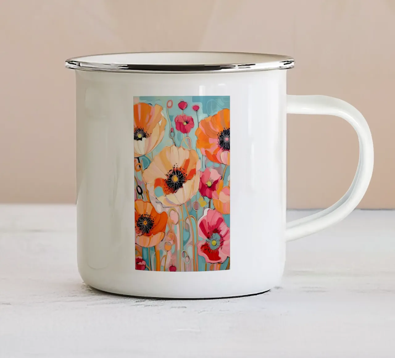 Klaprozen tazza in smalto da Imagine