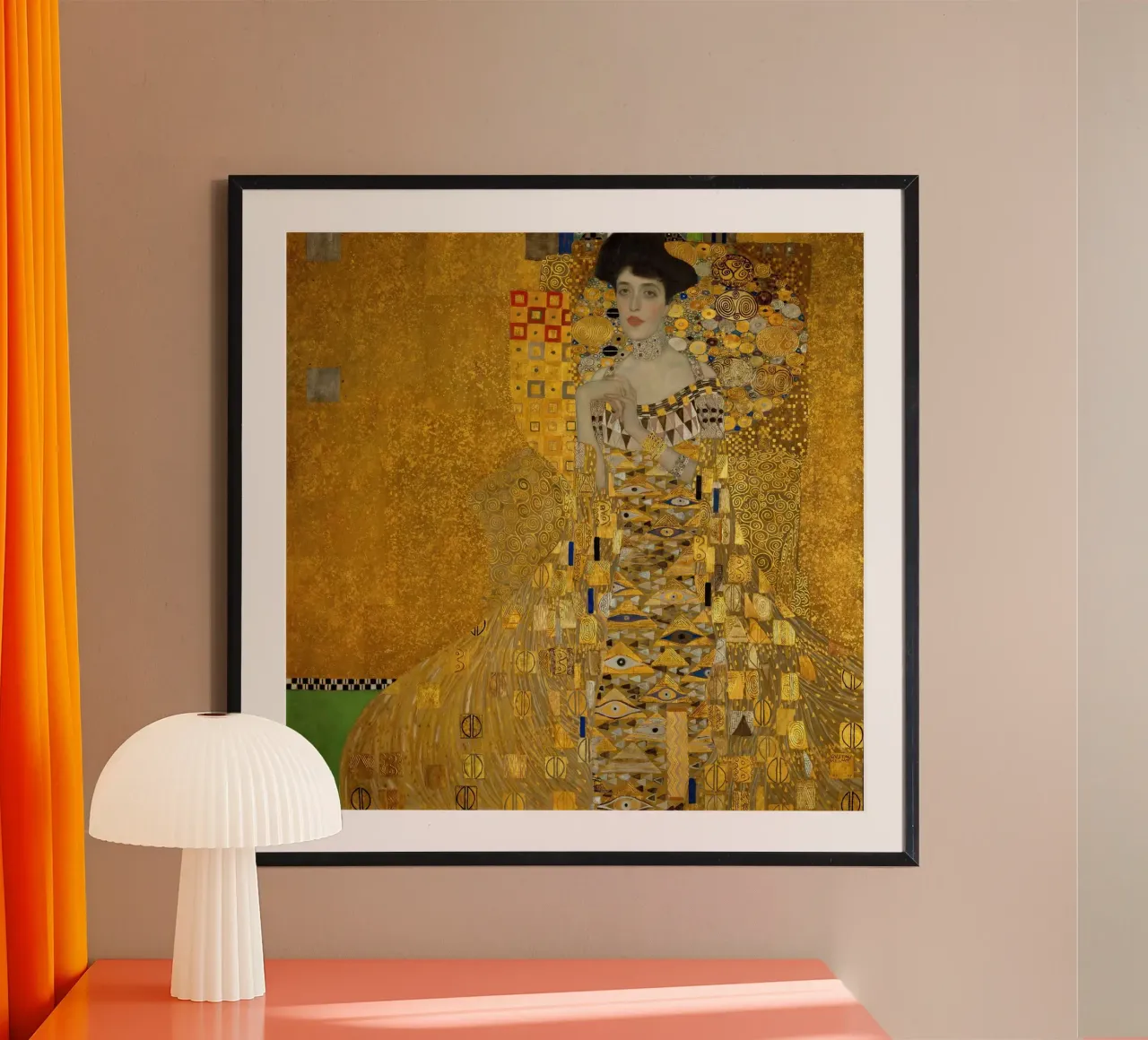 Adele Bloch-Bauer I" di Klimt - Età dell'oro, ritratto, Ico poster con telaio in plastica da ClubArt