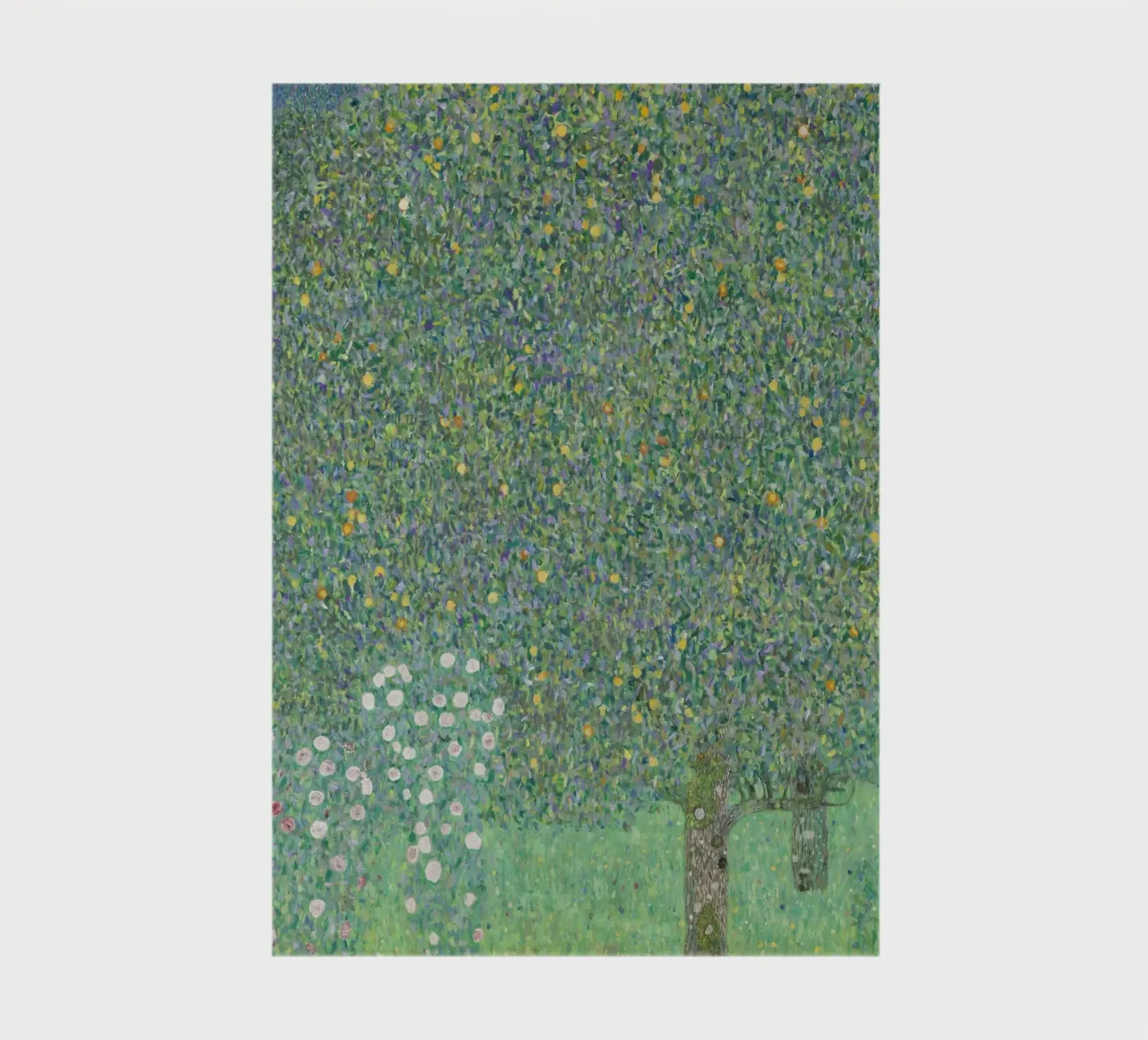 Klimt's "Rosebushes under Trees" - Pointillist, Nature, Lush notebook by ClubArt