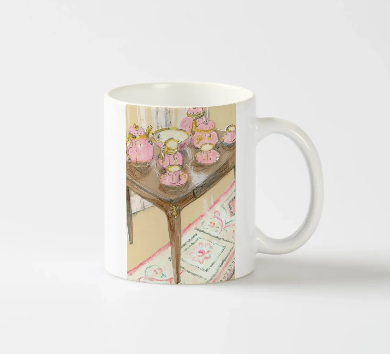Pink Coffee Set ceramic mug by Stars Above Us