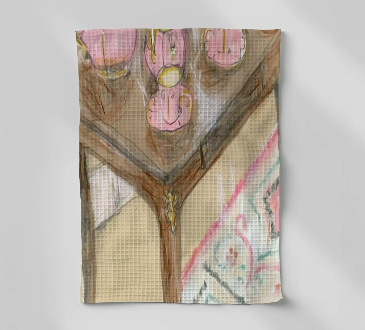 Pink Coffee Set tea towel by Stars Above Us