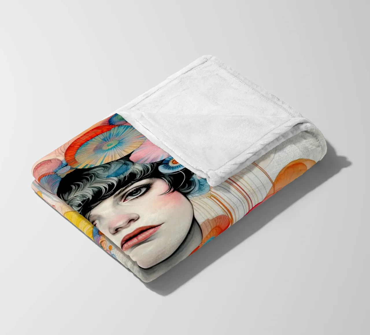 Ragazza dei fiori 1 coperta in pile da Imagine