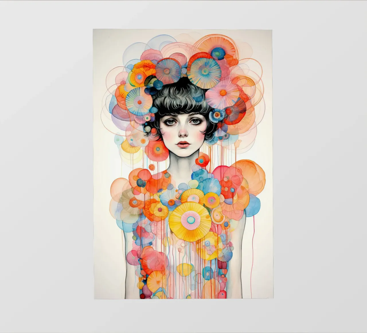 Ragazza dei fiori 1 telo in pvc da Imagine