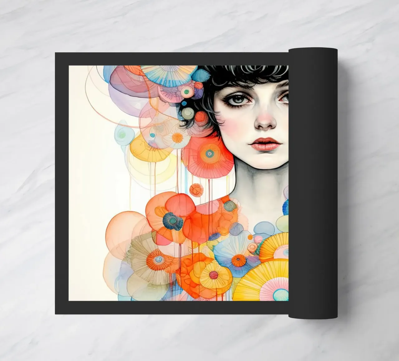 Ragazza dei fiori 1 zerbino da Imagine