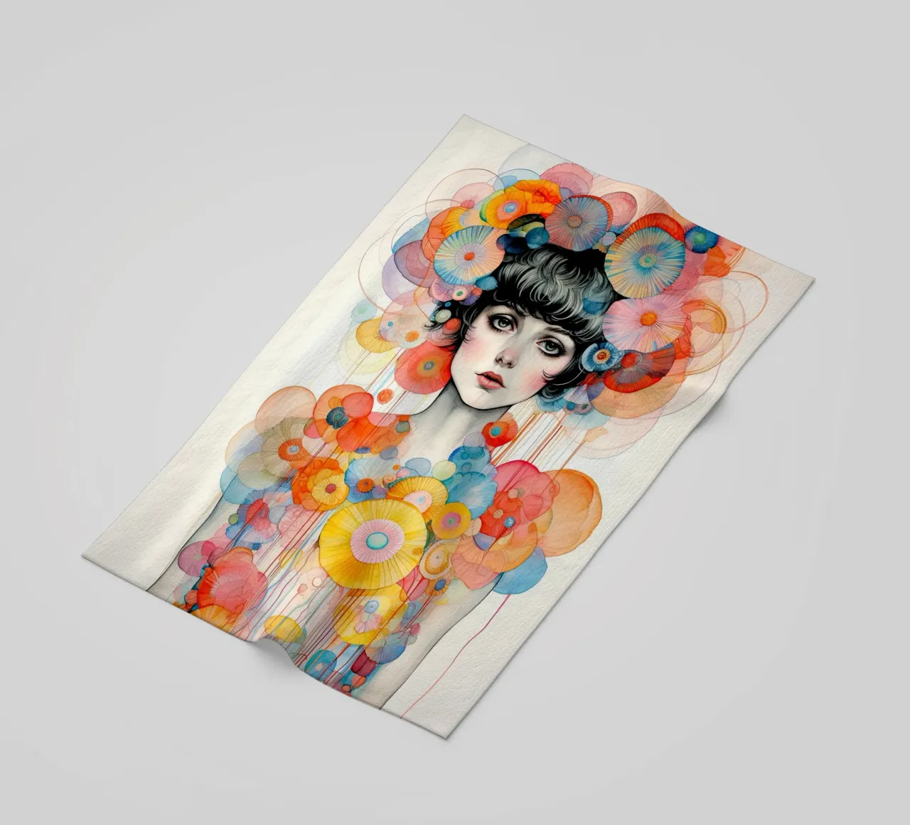 Ragazza dei fiori 1 telo mare da Imagine