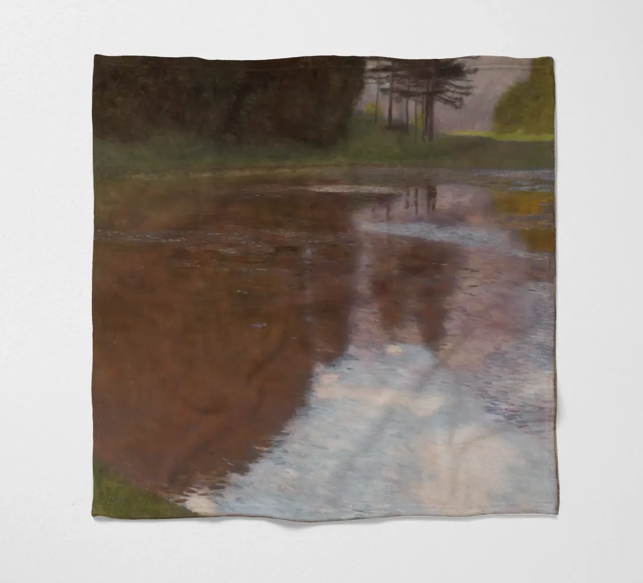 Lo "Stagno tranquillo" di Klimt - Paesaggio d'atmosfera, impressionista, R coperta in pile da ClubArt