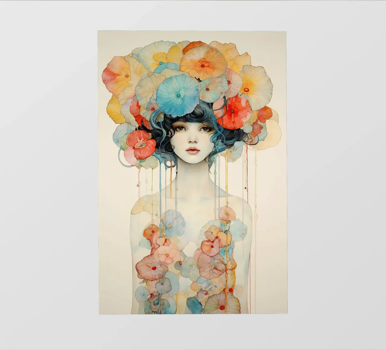 Ragazza dei fiori 2 telo in pvc da Imagine