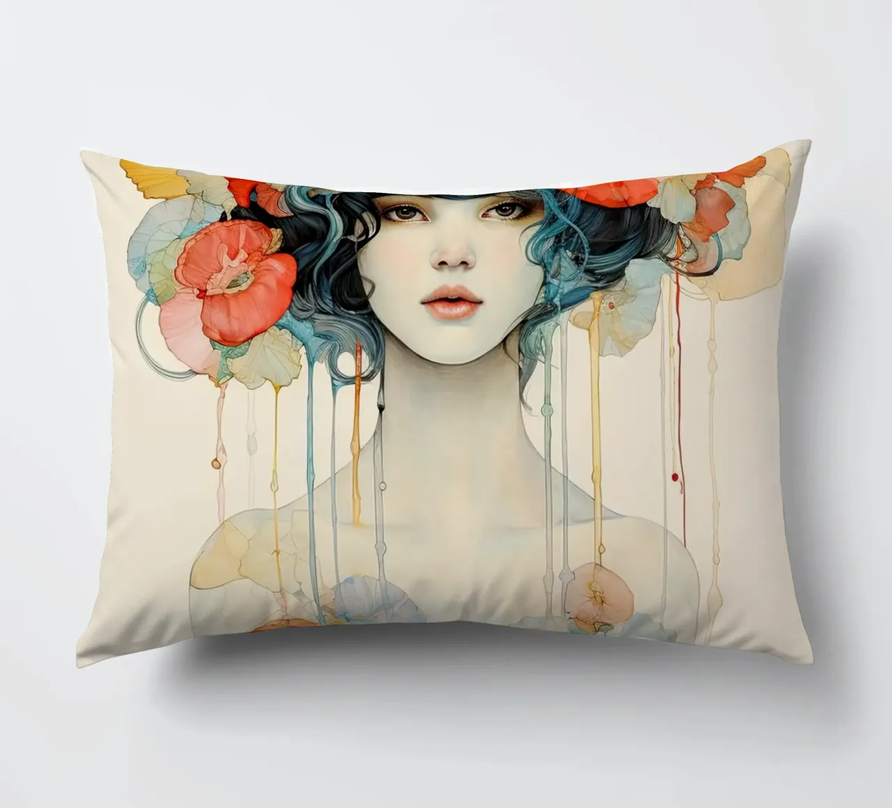 Ragazza dei fiori 2 cuscino da Imagine