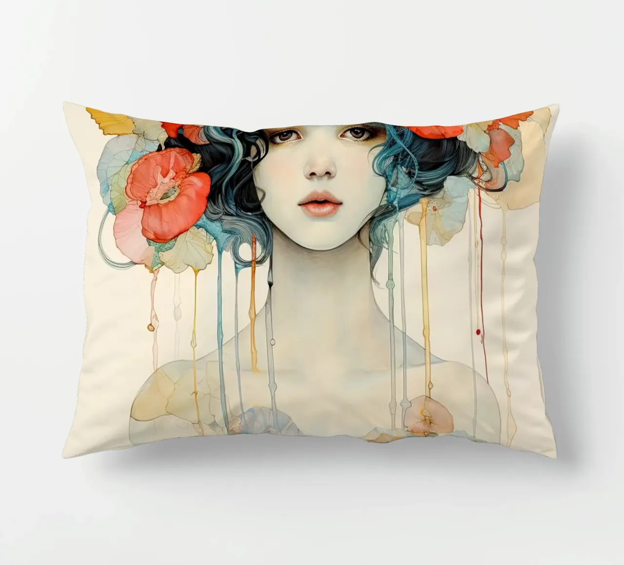 Ragazza dei fiori 2 cuscino da Imagine