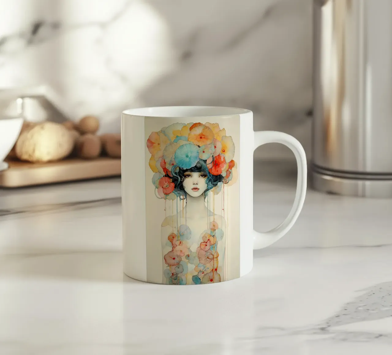 Ragazza dei fiori 2 tazza in ceramica da Imagine