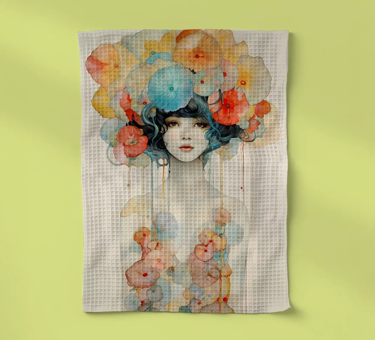 Ragazza dei fiori 2 canovaccio da cucina da Imagine