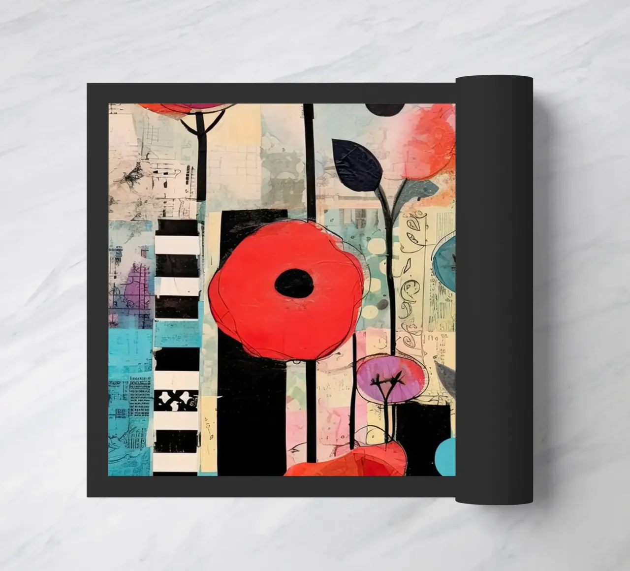 Klaprozen abstract doormat by Imagine