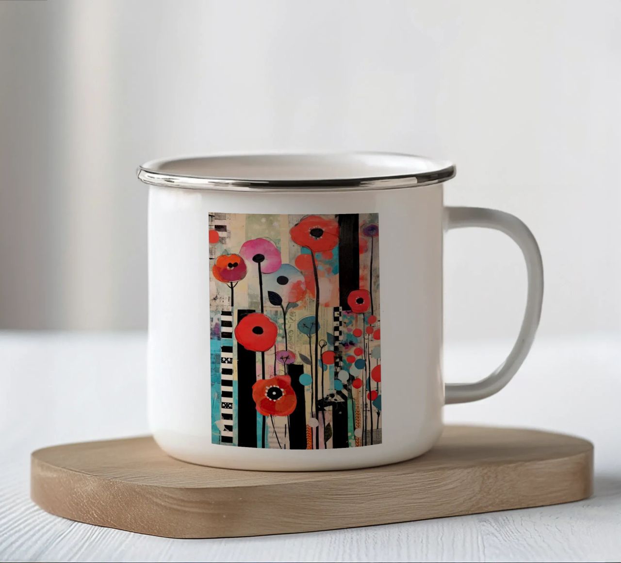 Astratto di Klaprozen tazza in smalto da Imagine