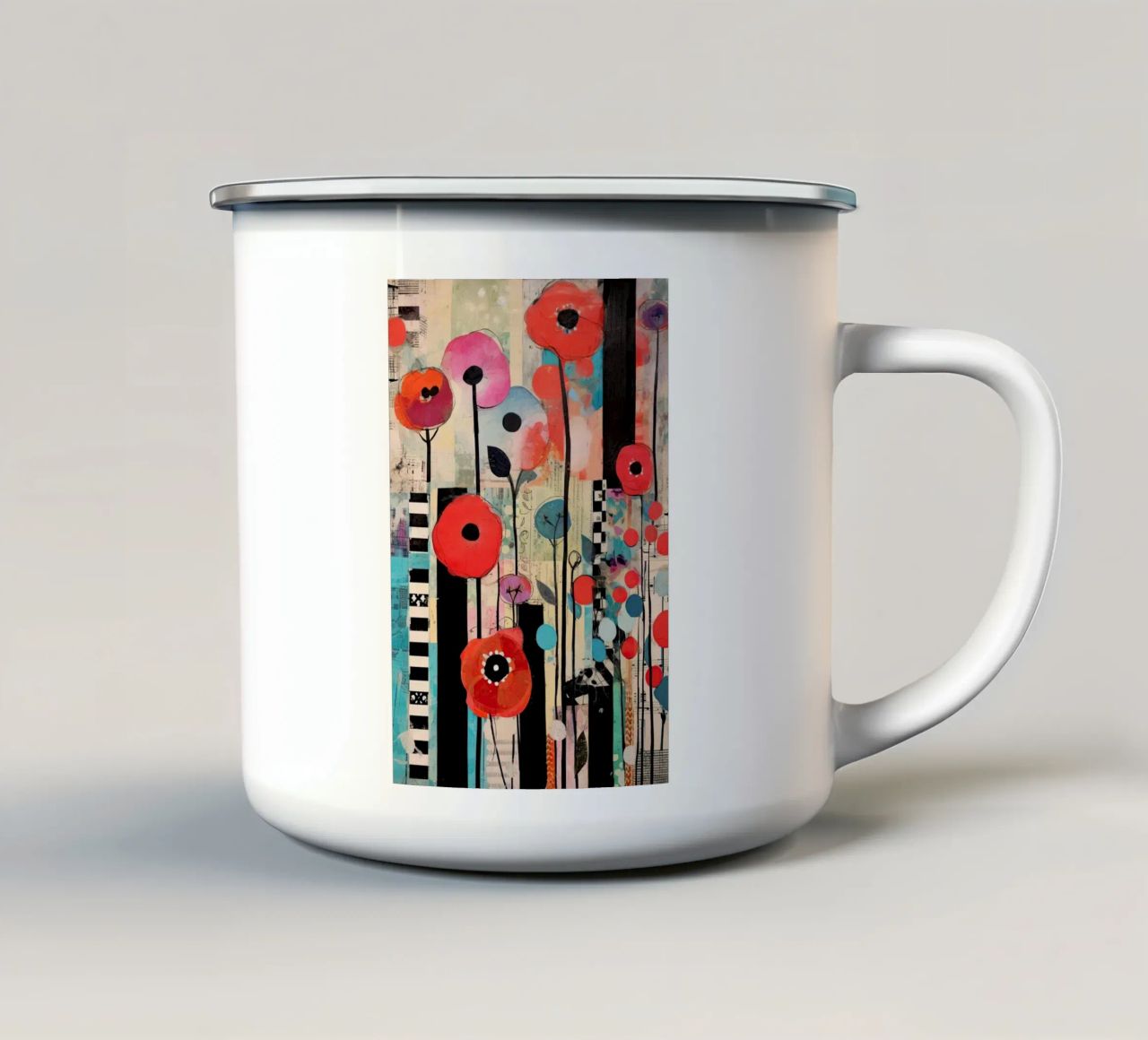 Astratto di Klaprozen tazza in smalto da Imagine