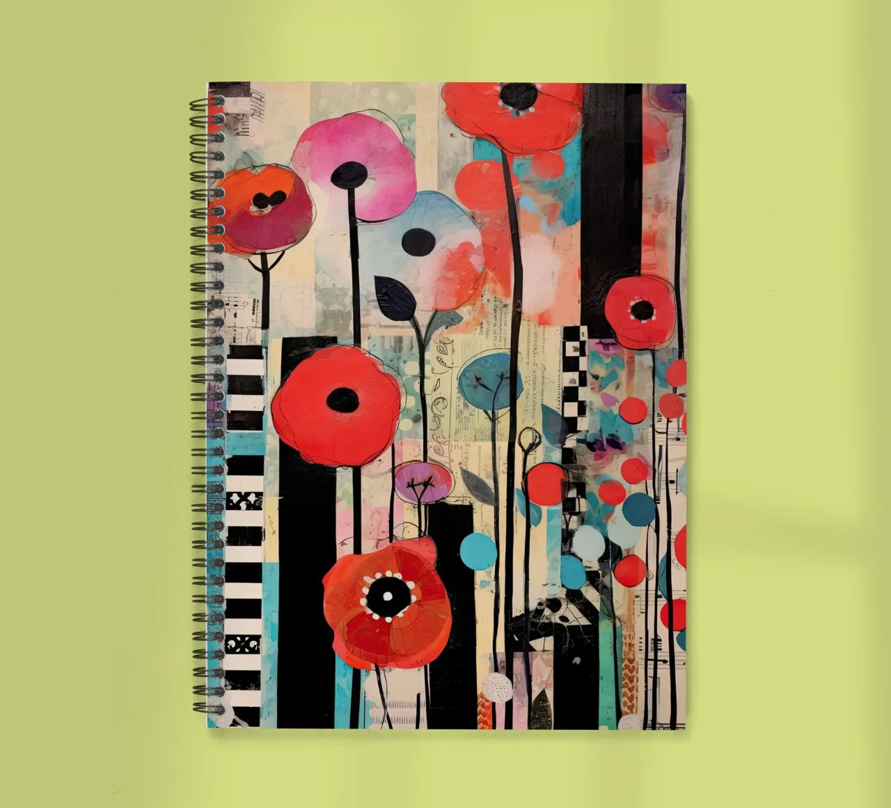 Klaprozen abstract spiral notebook by Imagine