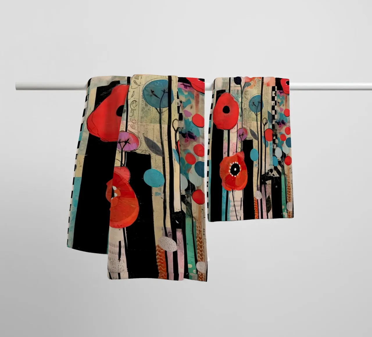 Klaprozen abstract towel by Imagine