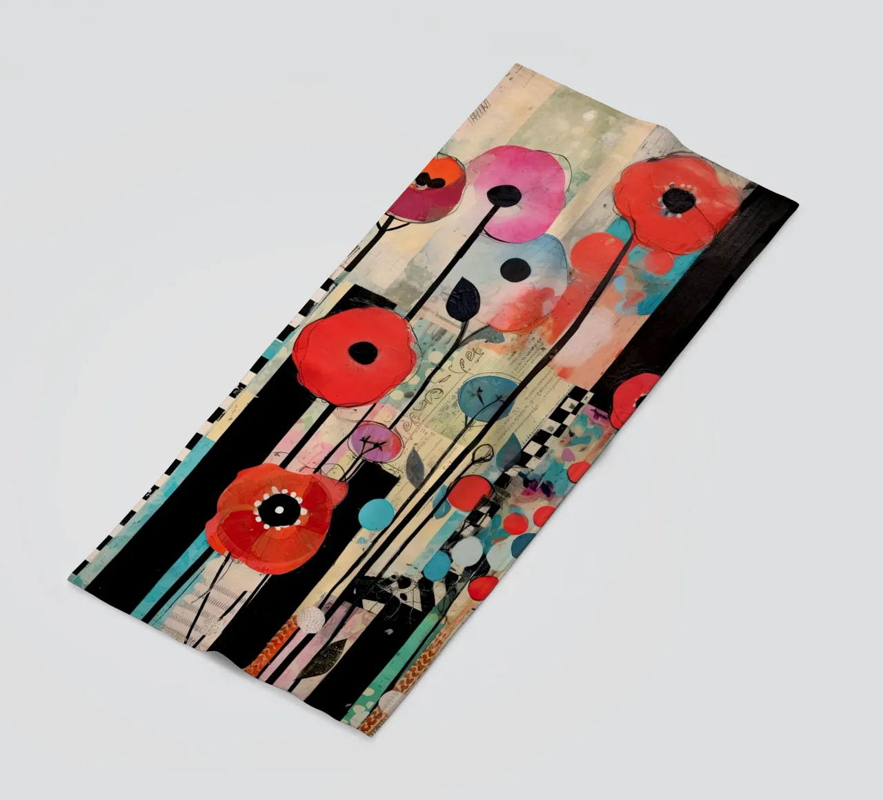 Klaprozen abstract beach towel by Imagine