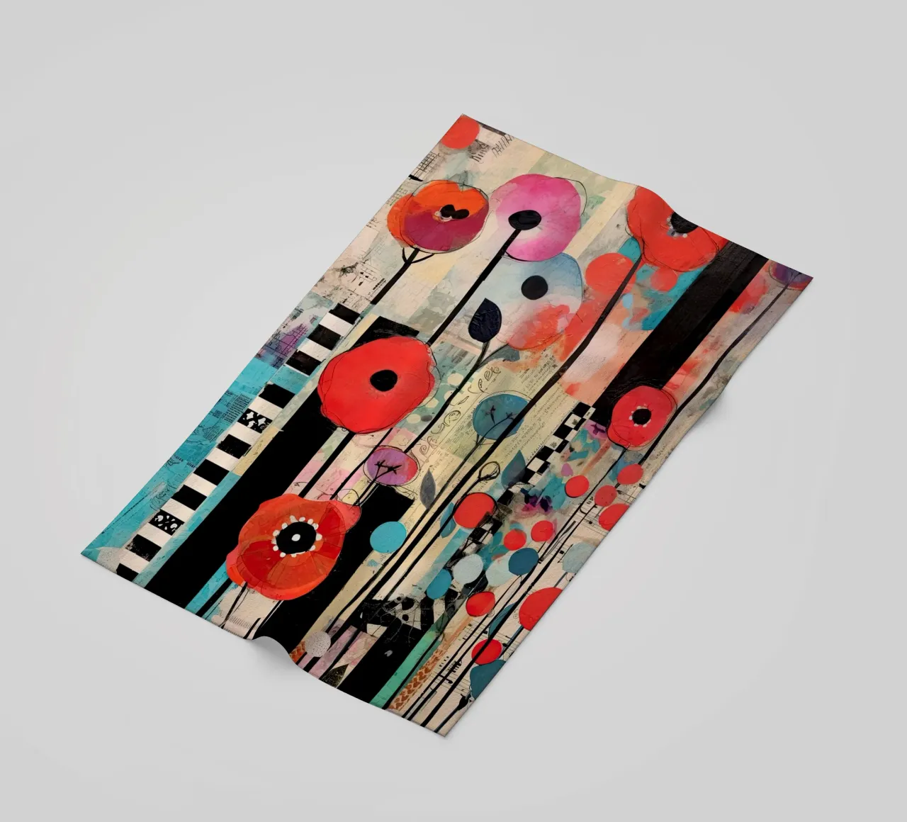 Klaprozen abstract beach towel by Imagine