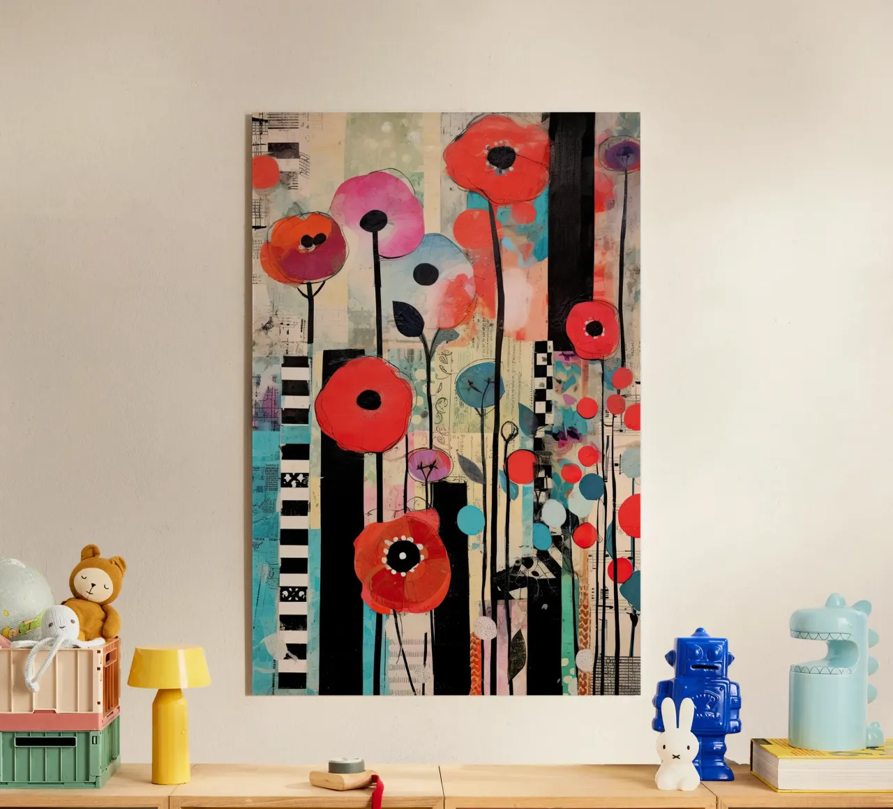 Klaprozen abstract acrylic glass by Imagine