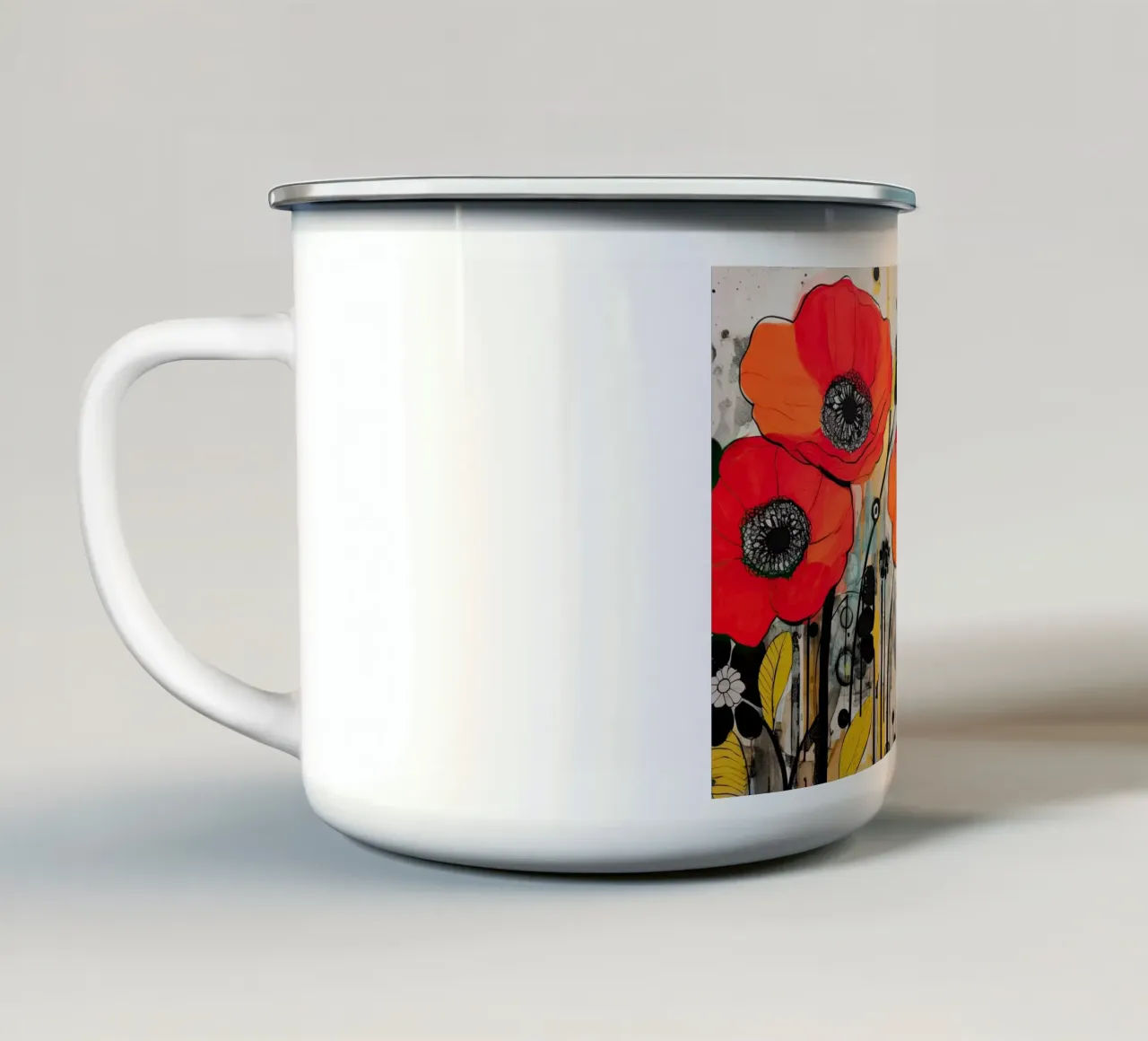 Astratto di Klaproos tazza in smalto da Imagine