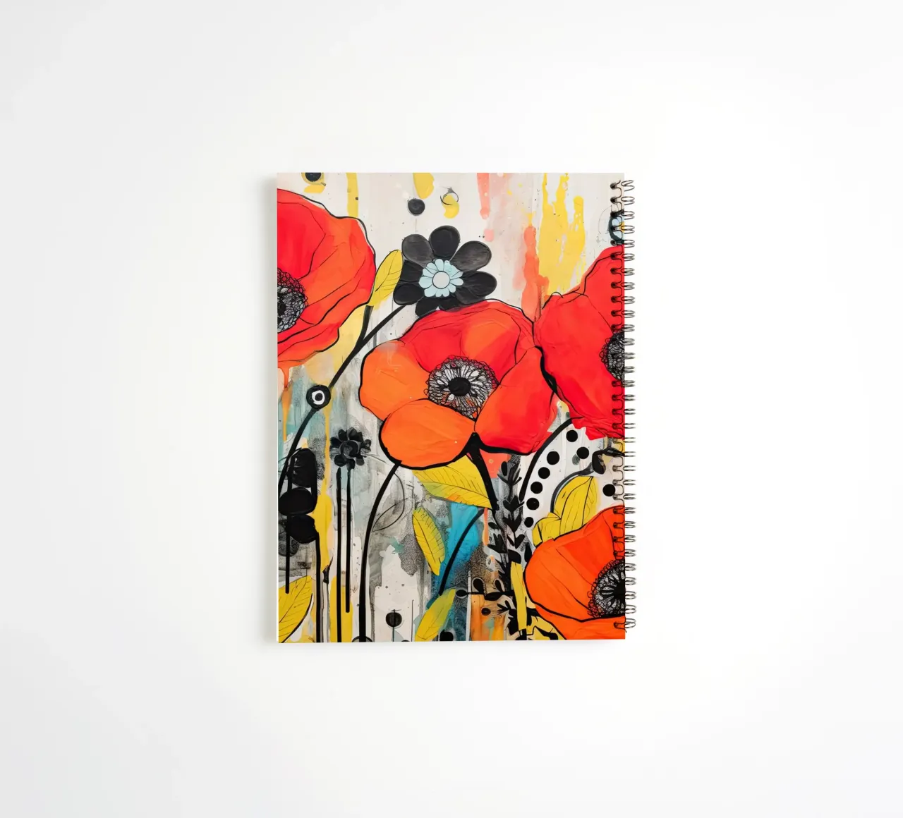 Klaproos abstract spiral notebook by Imagine