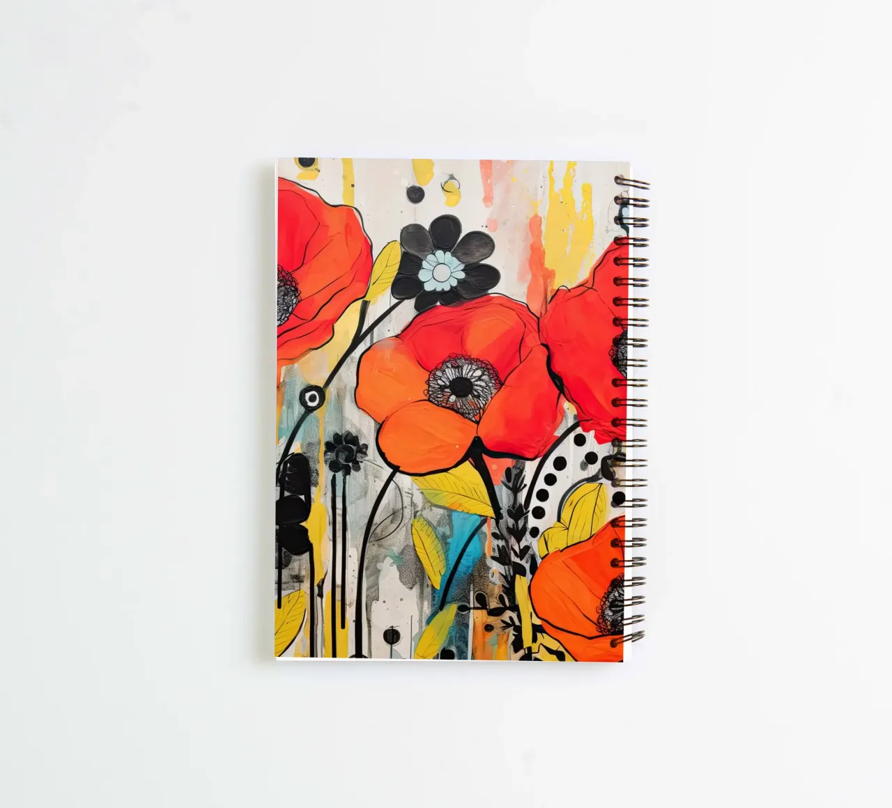 Klaproos abstract spiral notebook by Imagine