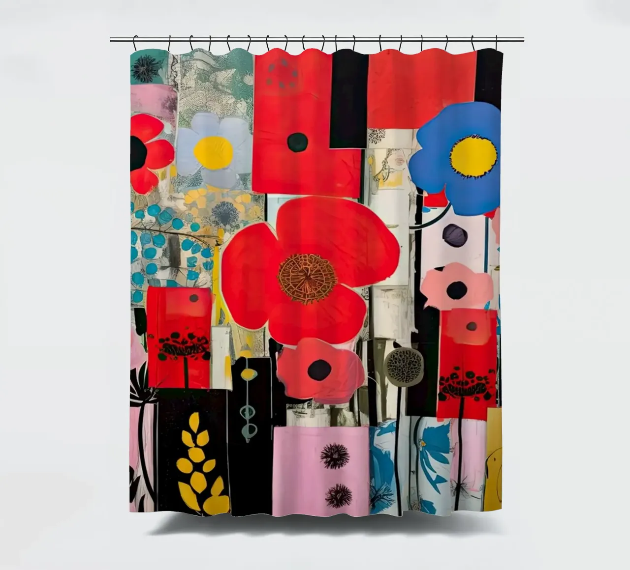 Abstract bloemen douchegordijn van Imagine