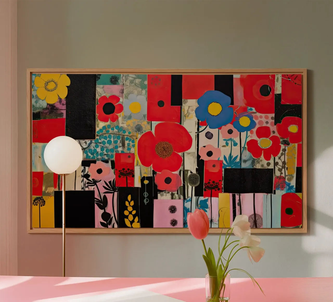 Fiori astratti alluminio dibond da Imagine