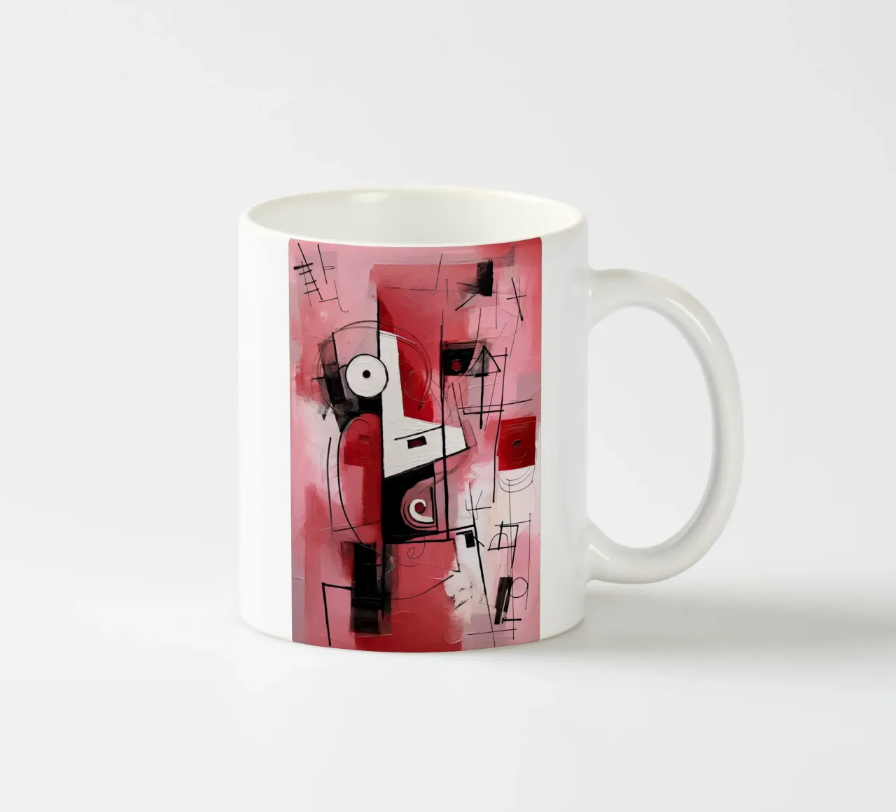 Rode astratte tazza in ceramica da Imagine