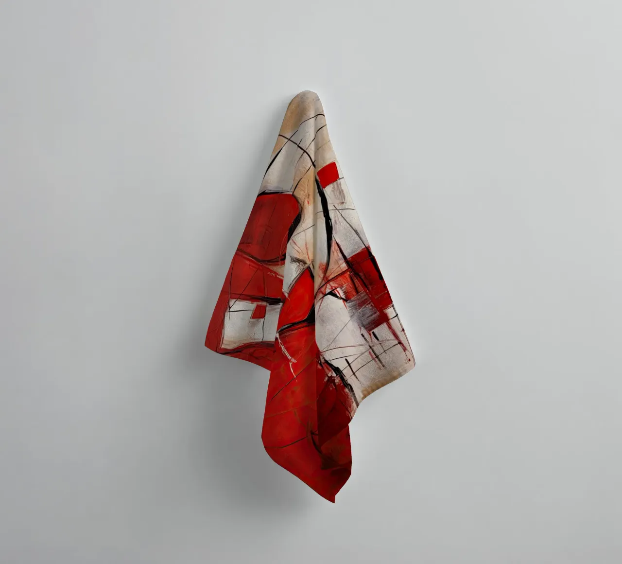 Abstract rood 2 towel by Imagine