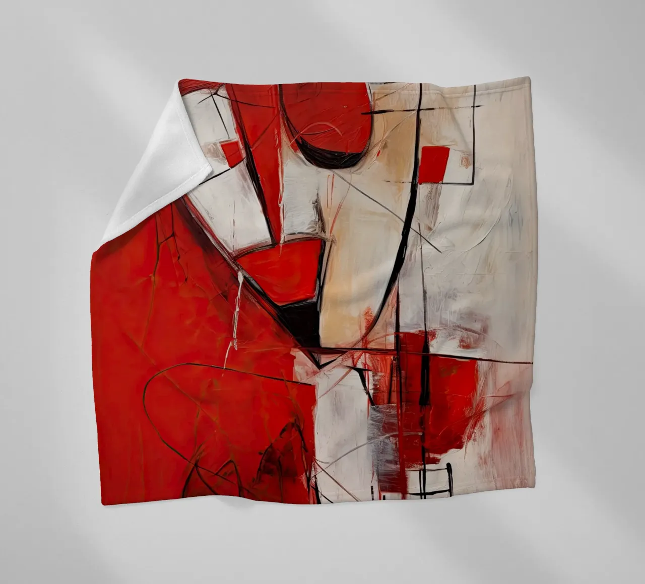Abstract rood 2 fleece blanket by Imagine