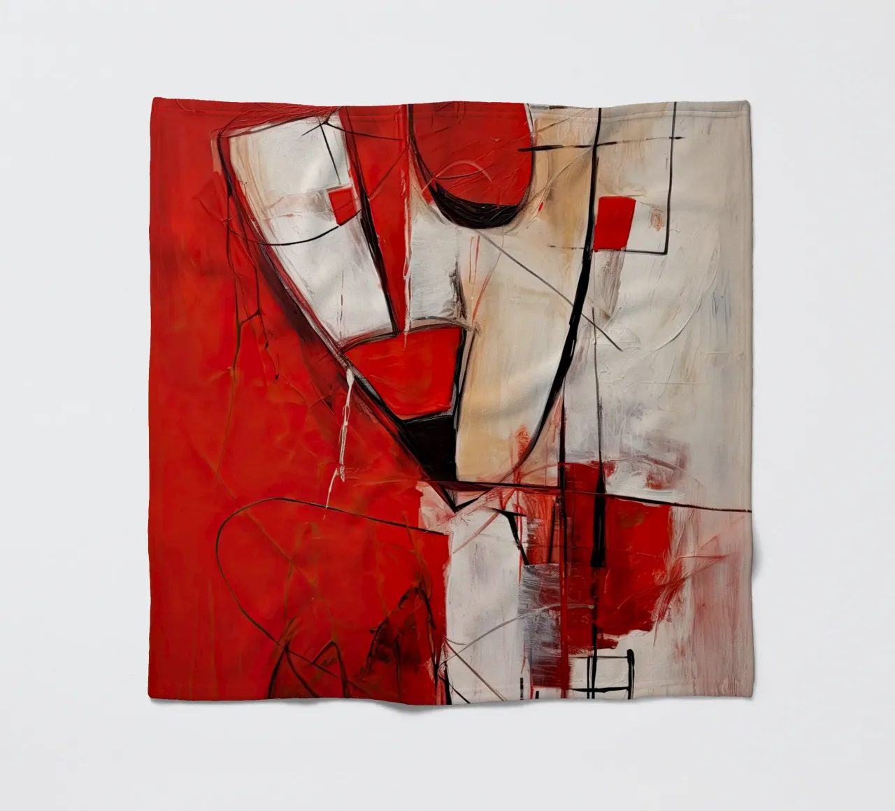 Abstract rood 2 fleece blanket by Imagine