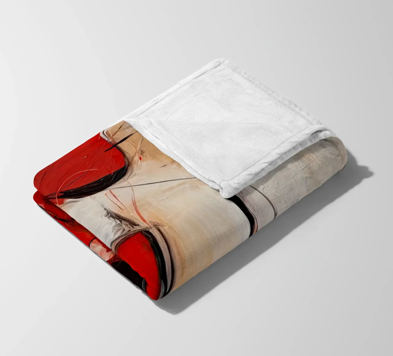 Abstract rood 2 fleece blanket by Imagine