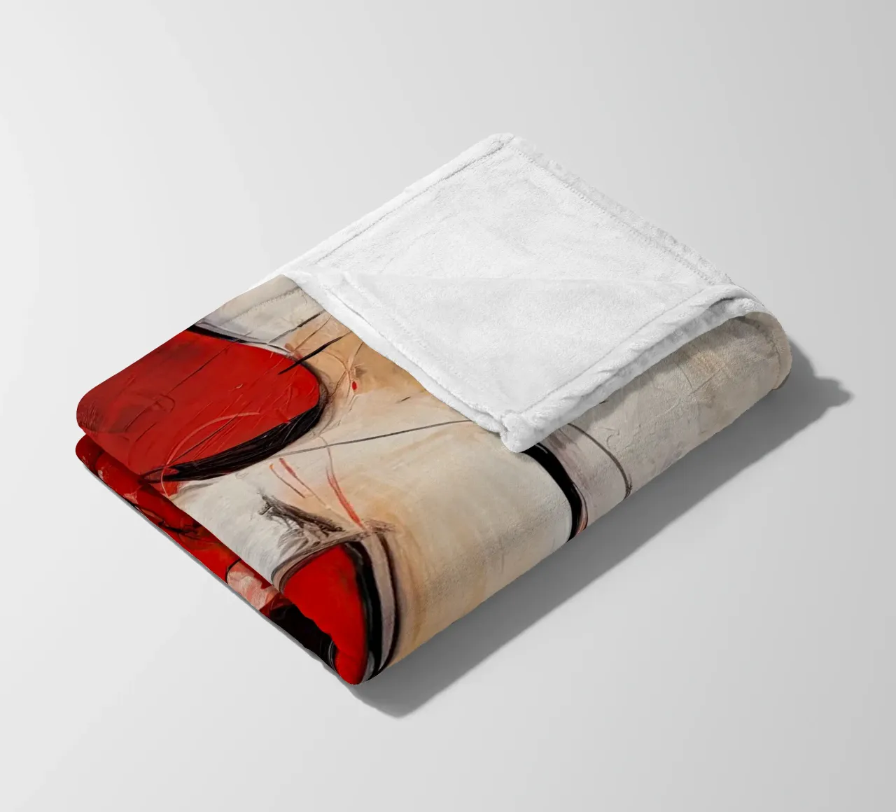 Abstract rood 2 fleece blanket by Imagine