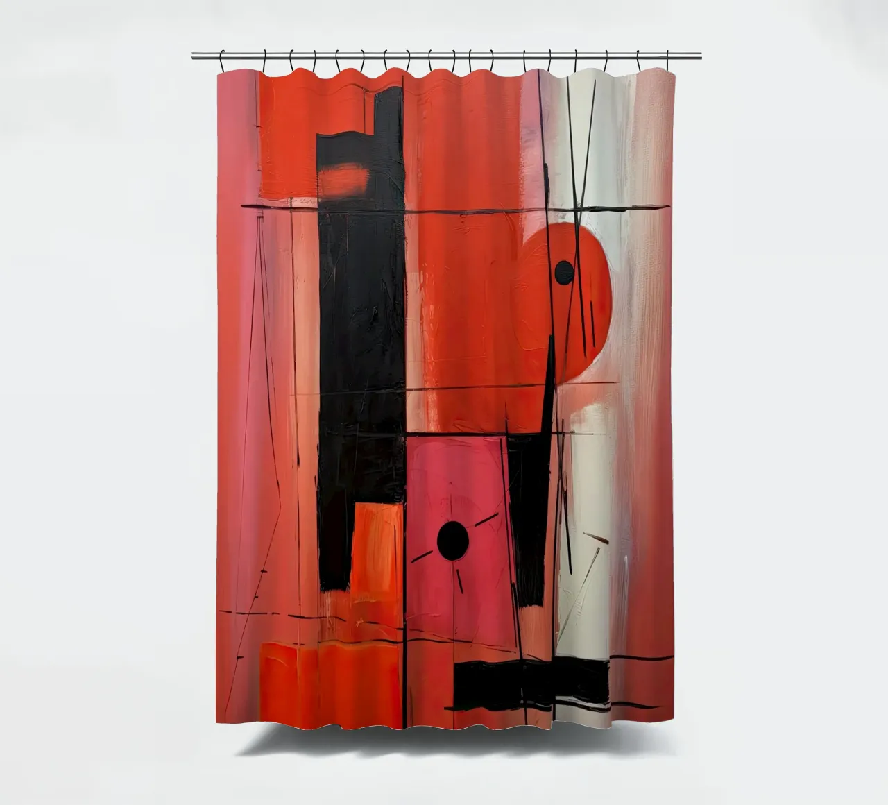 Abstract rood 3 shower curtain by Imagine