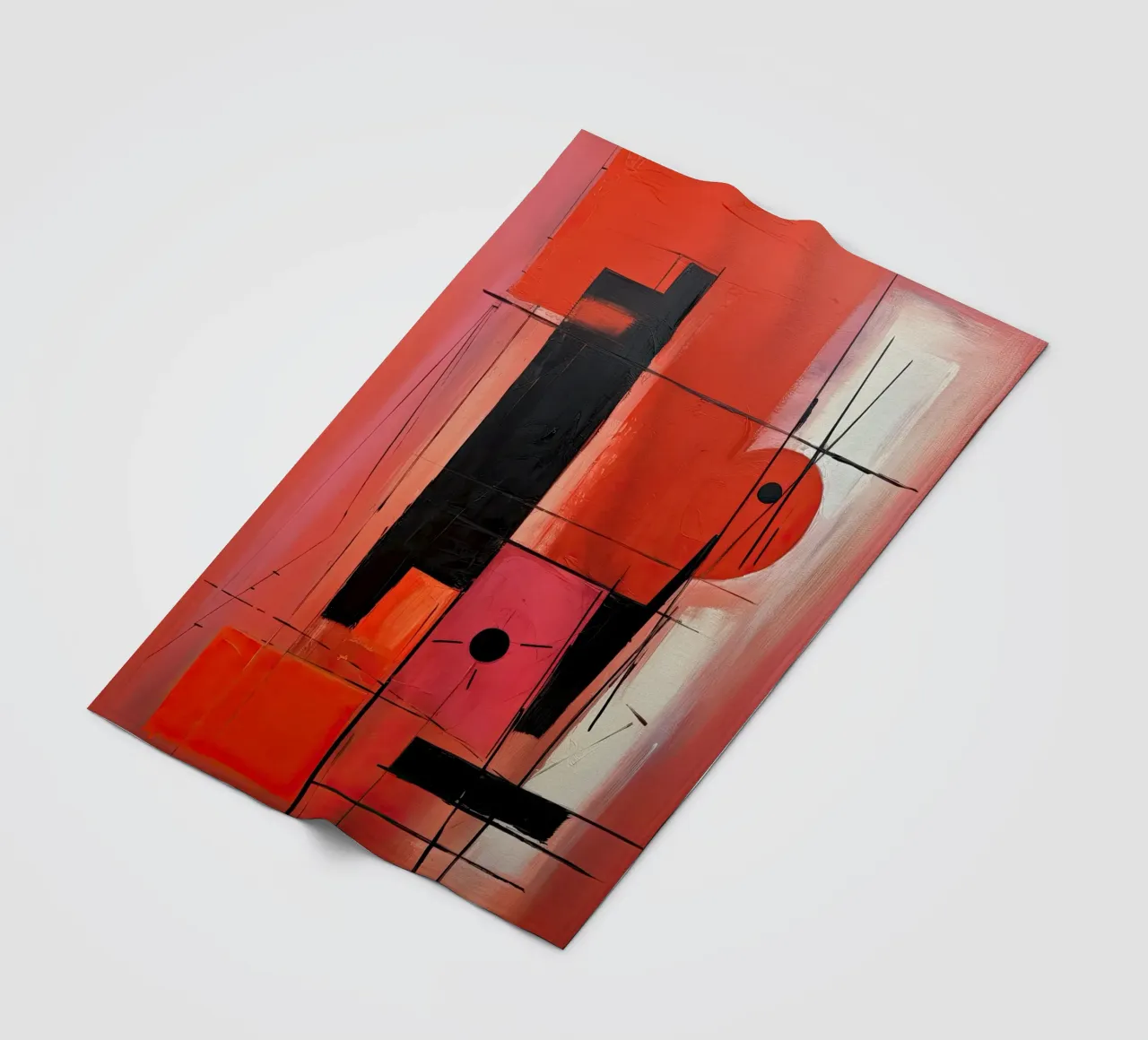 Abstract rood 3 fleece blanket by Imagine