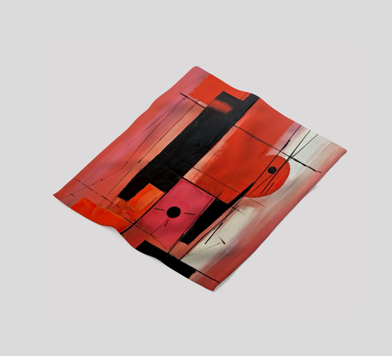 Abstract rood 3 fleece blanket by Imagine