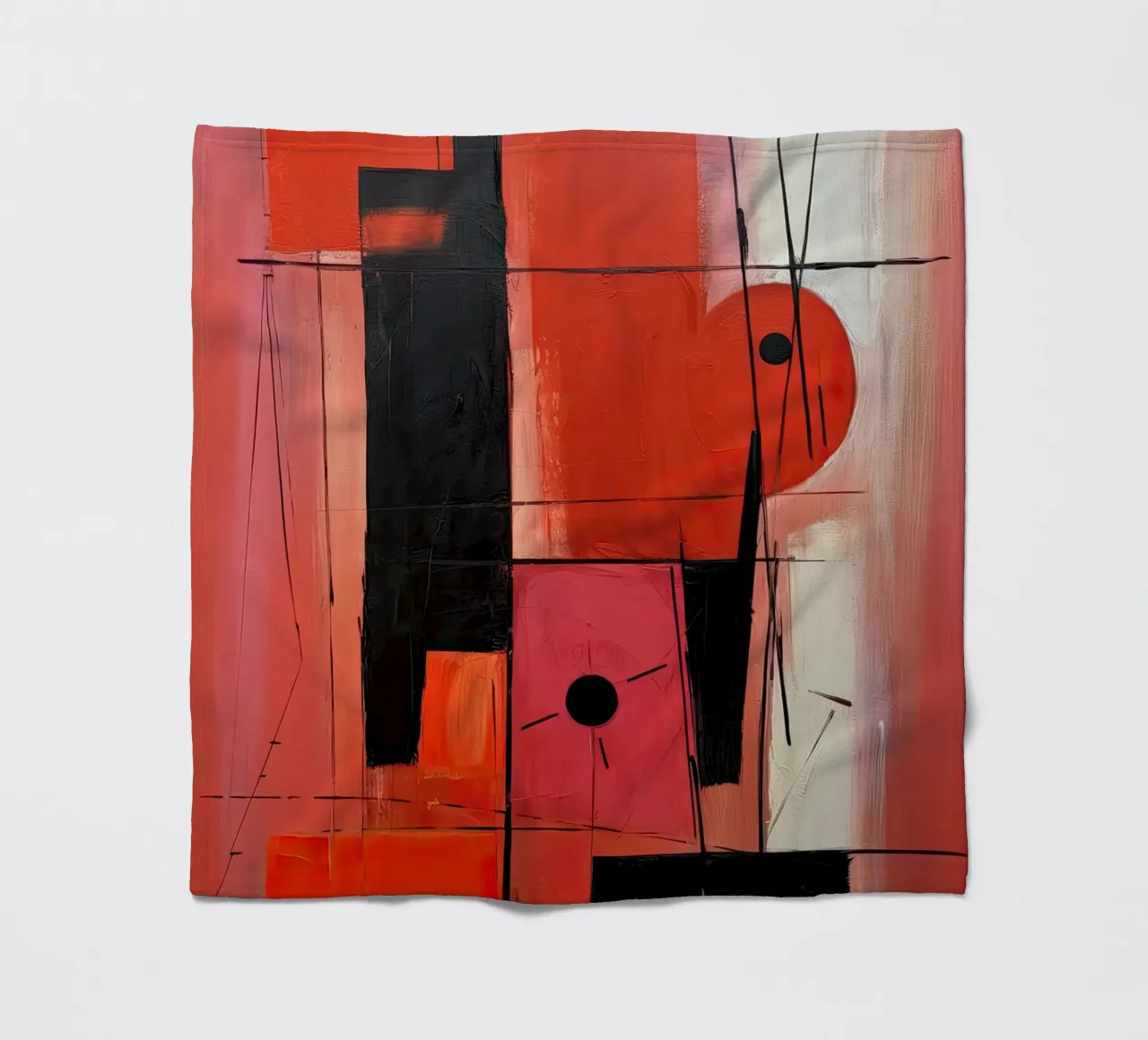 Abstract rood 3 fleece blanket by Imagine