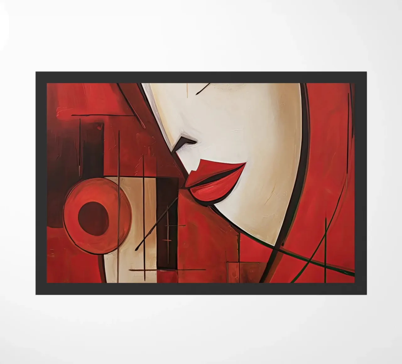 Abstract rood 4 doormat by Imagine