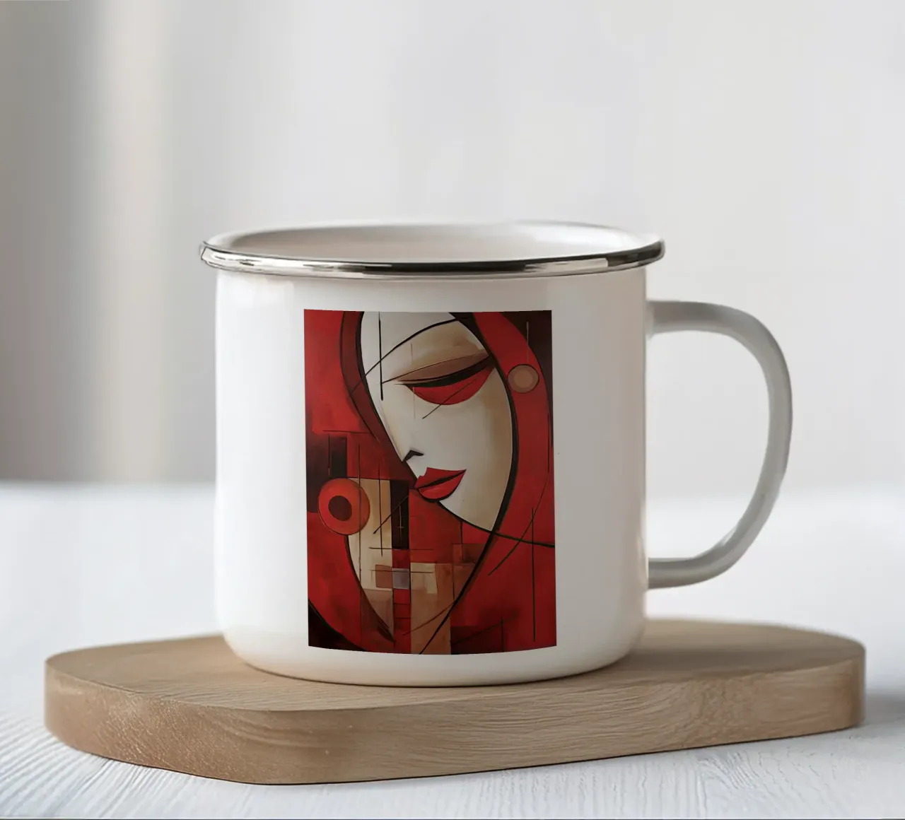 Rottamazione astratta 4 tazza in smalto da Imagine