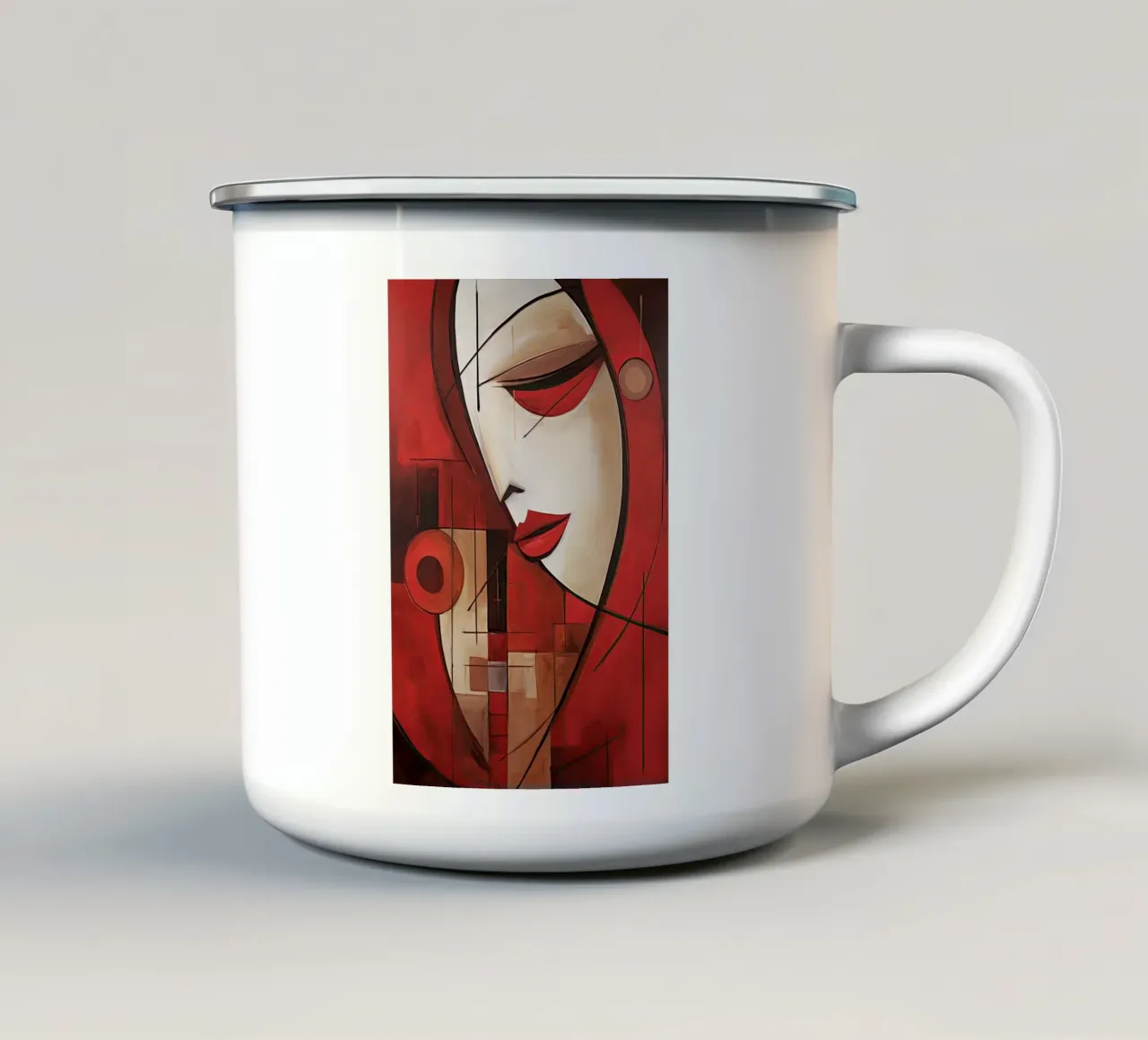 Rottamazione astratta 4 tazza in smalto da Imagine