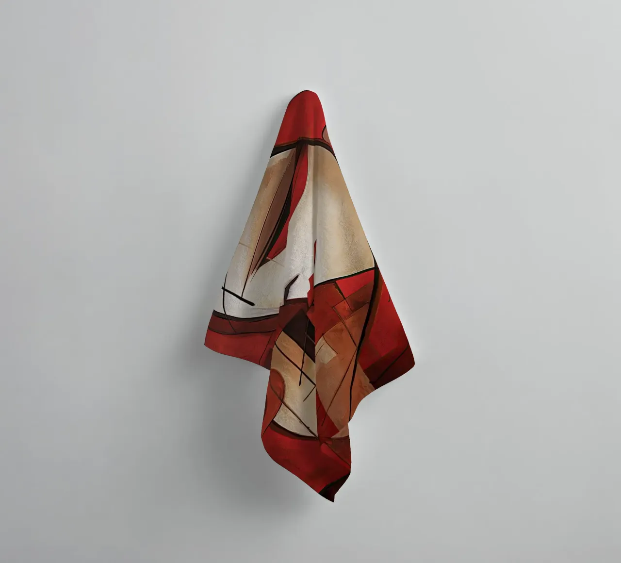 Abstract rood 4 towel by Imagine