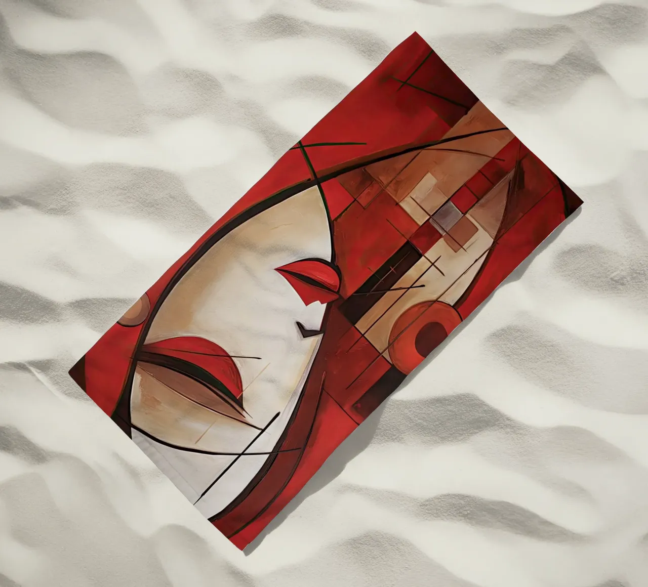 Abstract rood 4 beach towel by Imagine