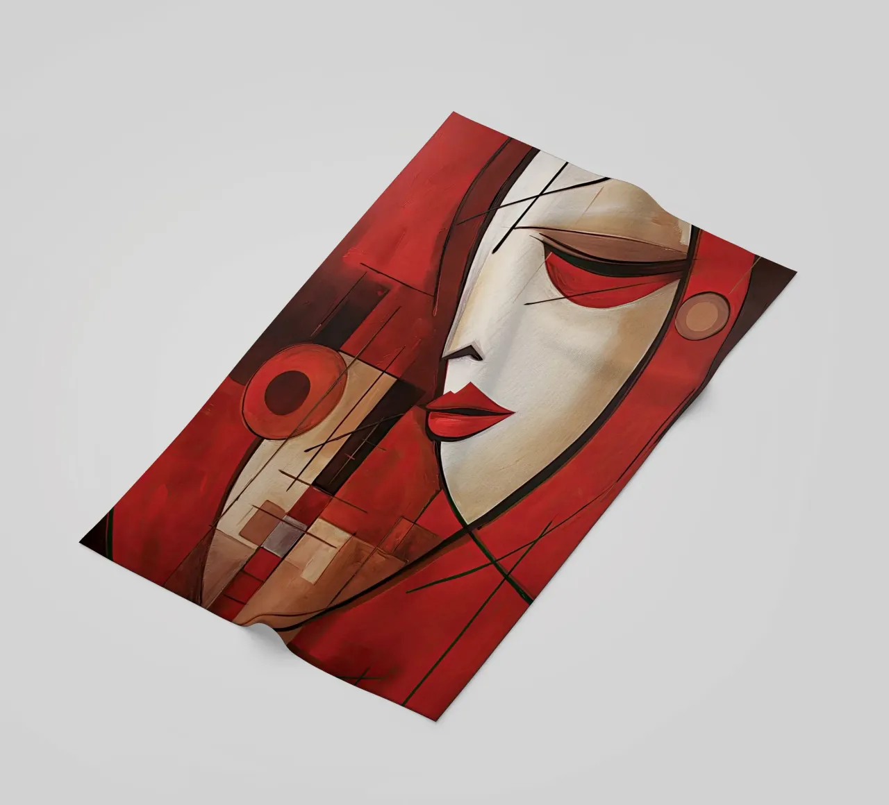 Abstract rood 4 beach towel by Imagine