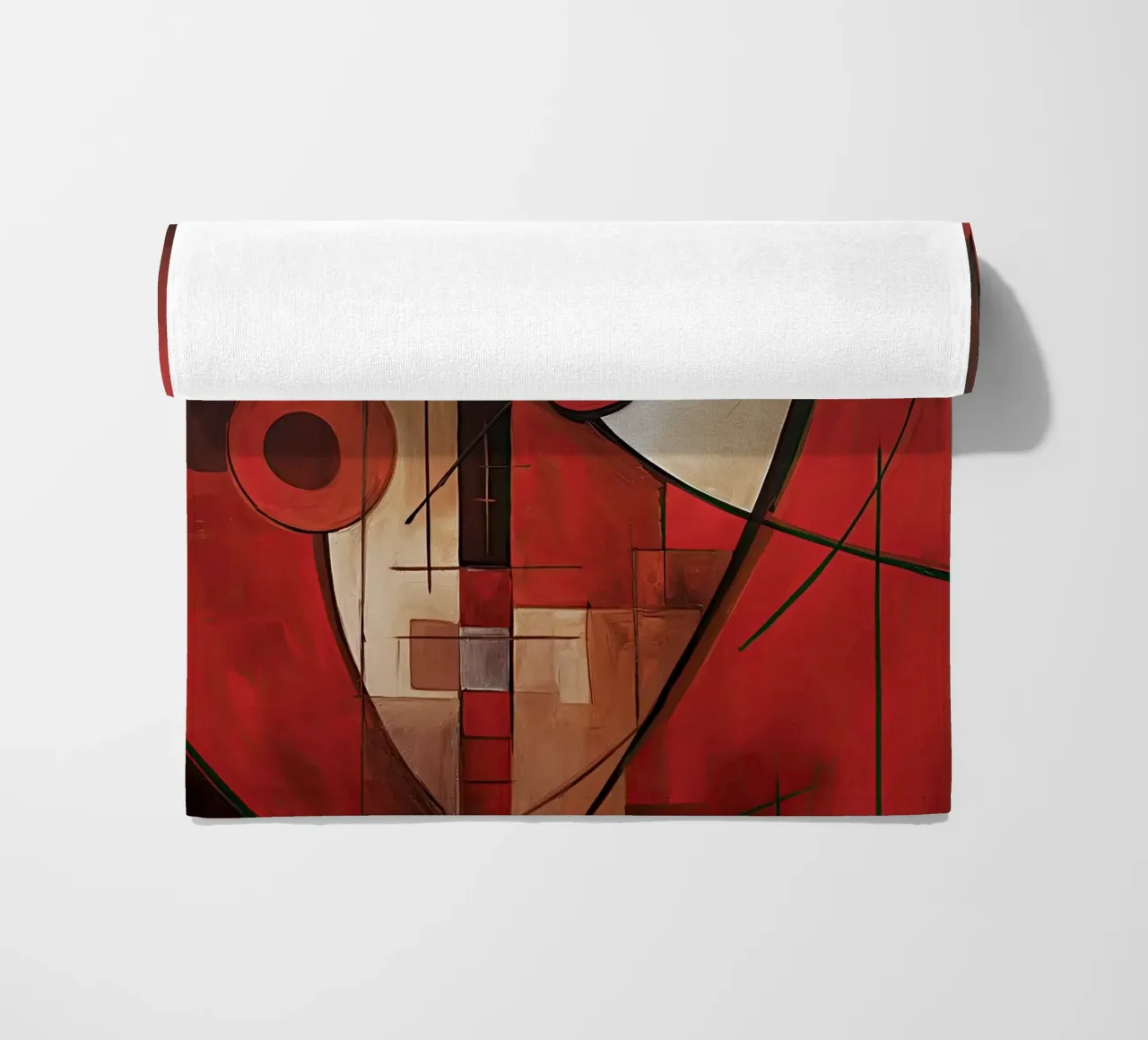 Abstract rood 4 beach towel by Imagine