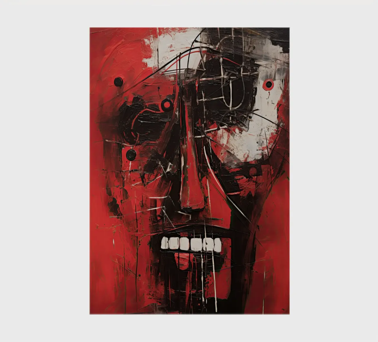 Abstract rood 5 notebook by Imagine
