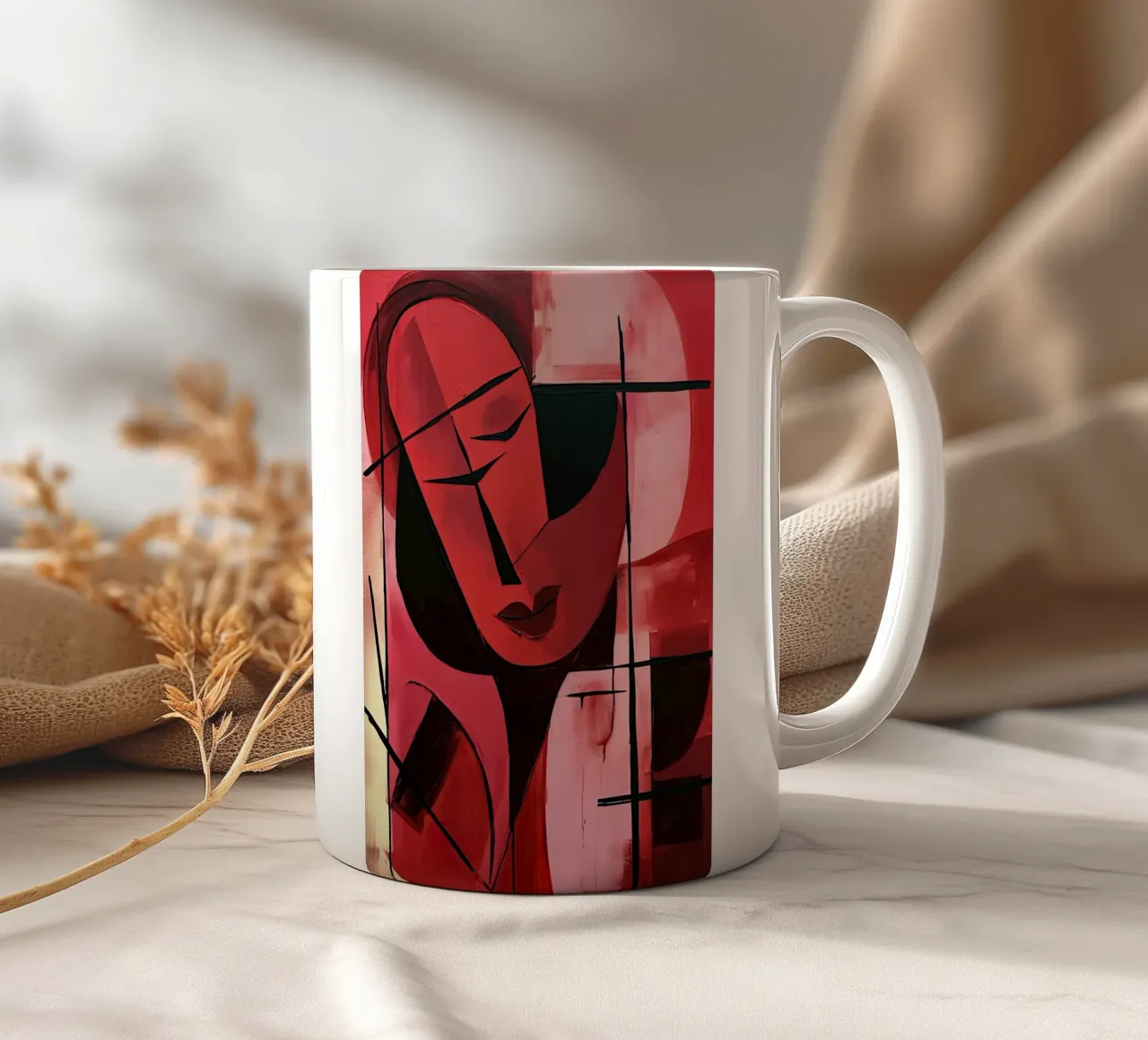 Astratto rood 7 tazza in ceramica da Imagine