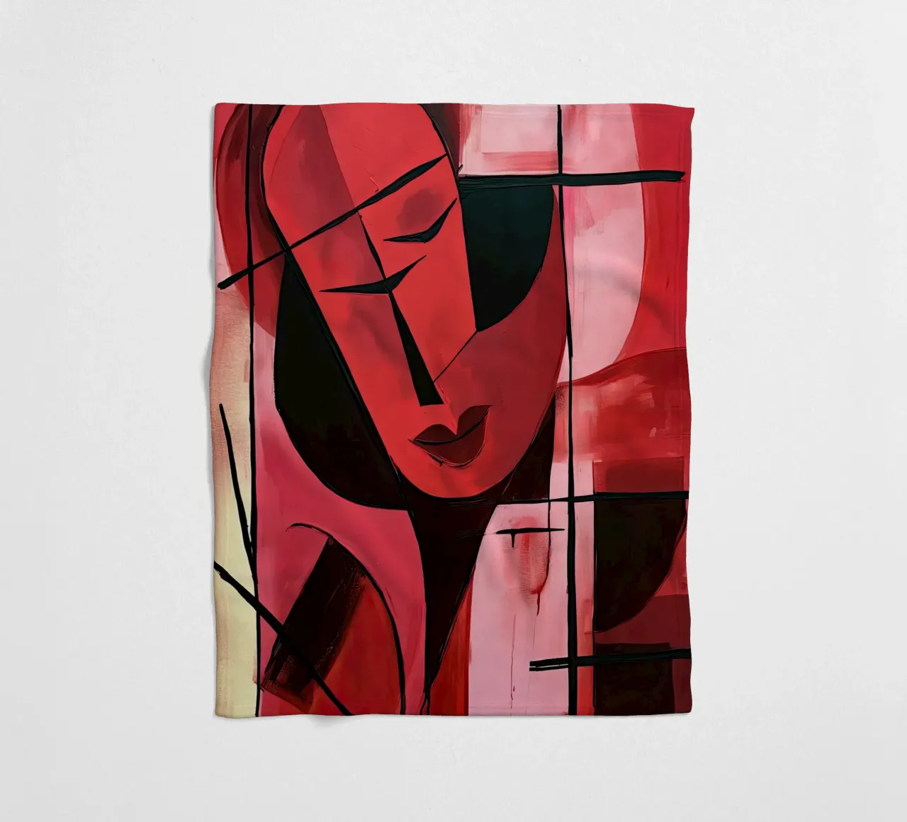 Astratto rood 7 coperta in pile da Imagine