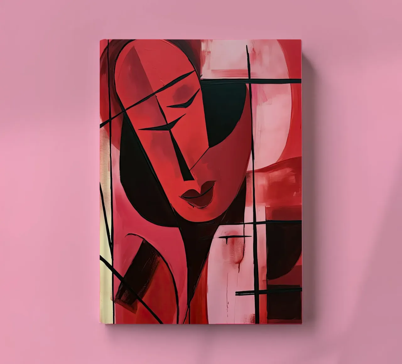 Abstract rood 7 notebook by Imagine